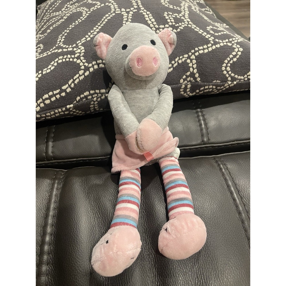 SCENTSY Buddy Sidekick Pippy The Pig Plush Scented Striped Crinkle Legs Toy